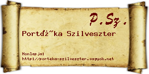 Portéka Szilveszter névjegykártya